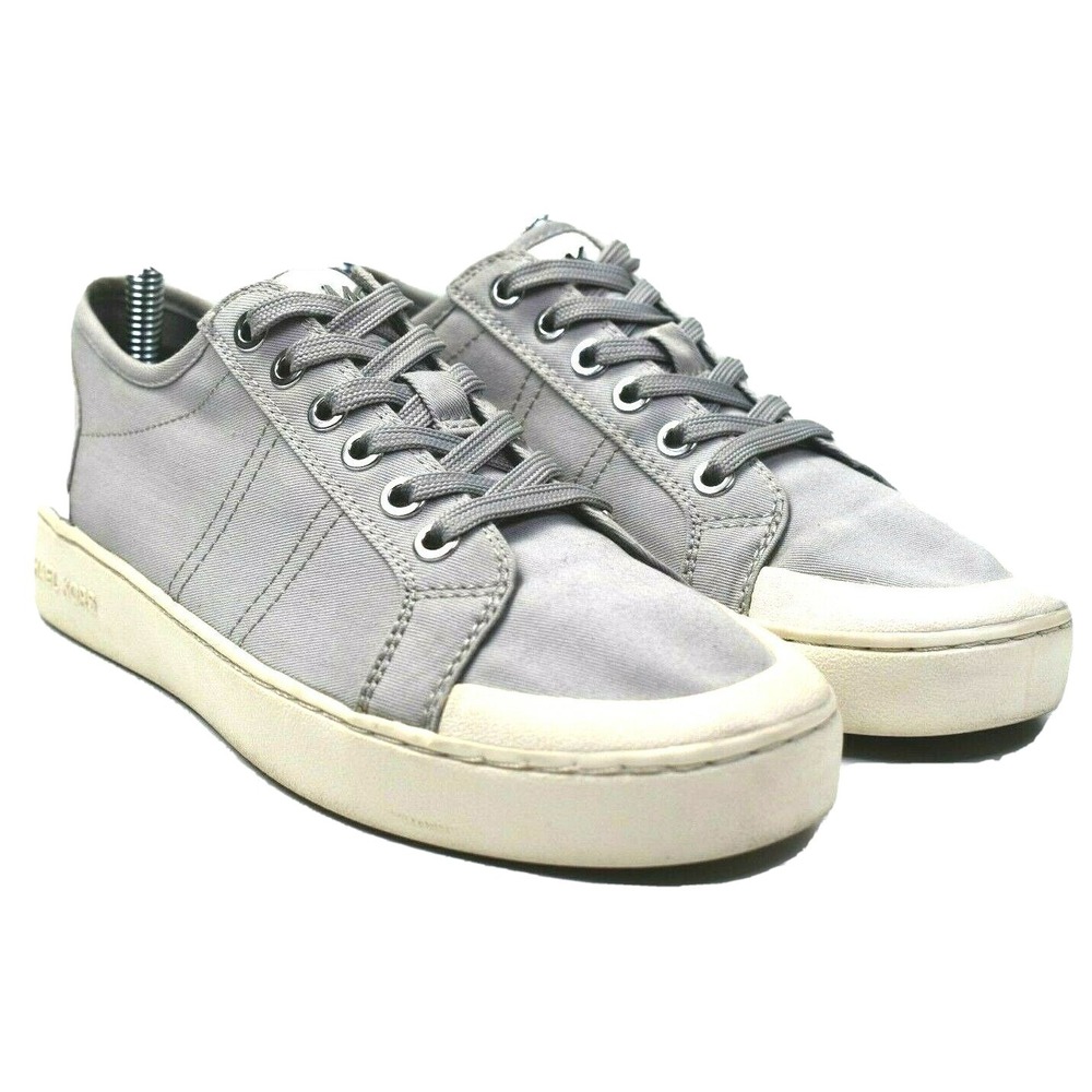 MICHAEL by Michael Kors Women's Grey Canvas Sneakers Size 7 - HJ170